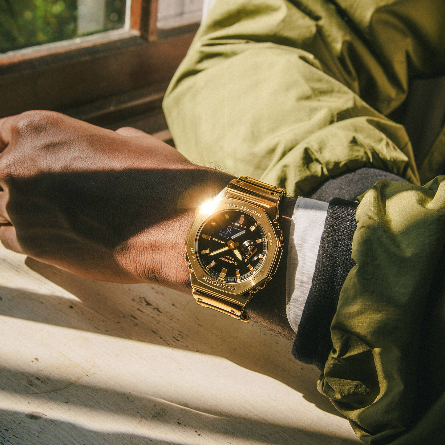 G-STEEL G-SHOCK Fine Metallic Series Gold Watch GM-2100YMG-9ADR