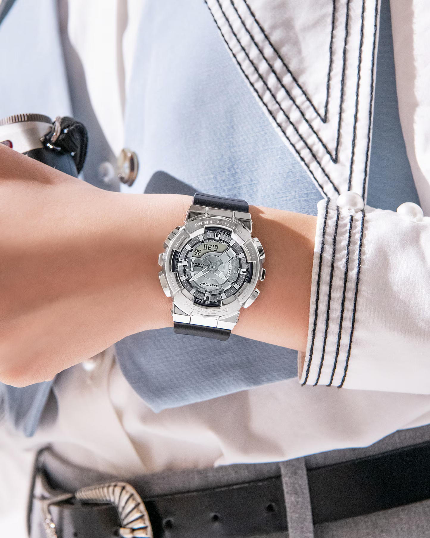 Casio G-Shock GM-S110-1ADR Analog Digital Women's Watch