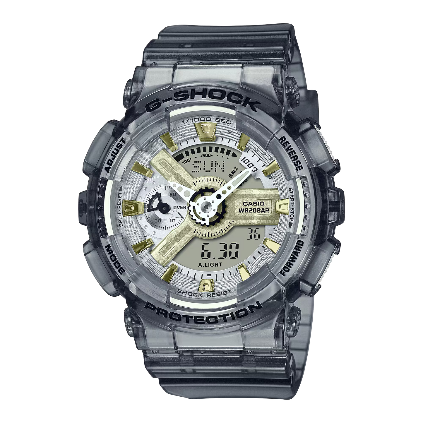 Casio G-Shock GMA-S110GS-8ADR Analog Digital Ladies Watch, Grey
