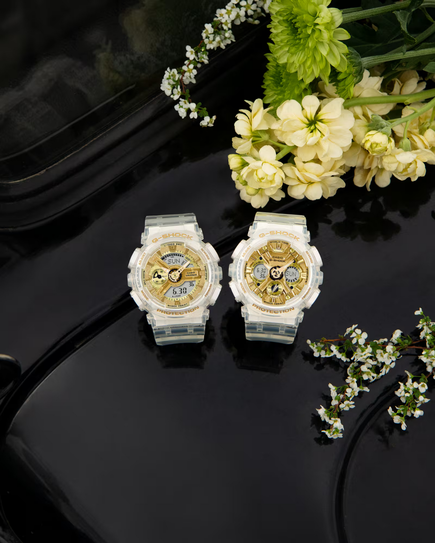 Casio G-Shock GMA-S110SG-7ADR Analog Digital Women's Watch White Translucent