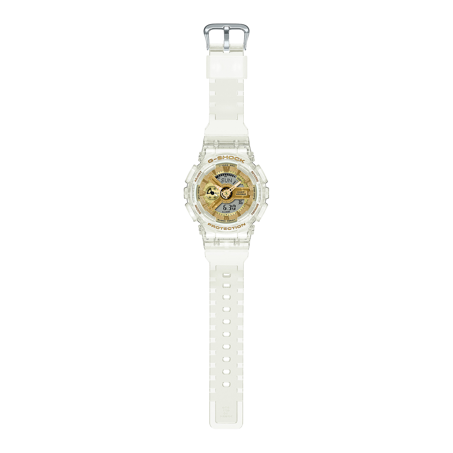 Casio G-Shock GMA-S110SG-7ADR Analog Digital Women's Watch White Translucent