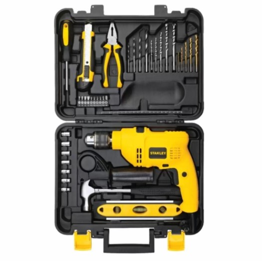 STANLEY 13MM 650W -220V PERCUSSION DRILL WITH TOOL KIT