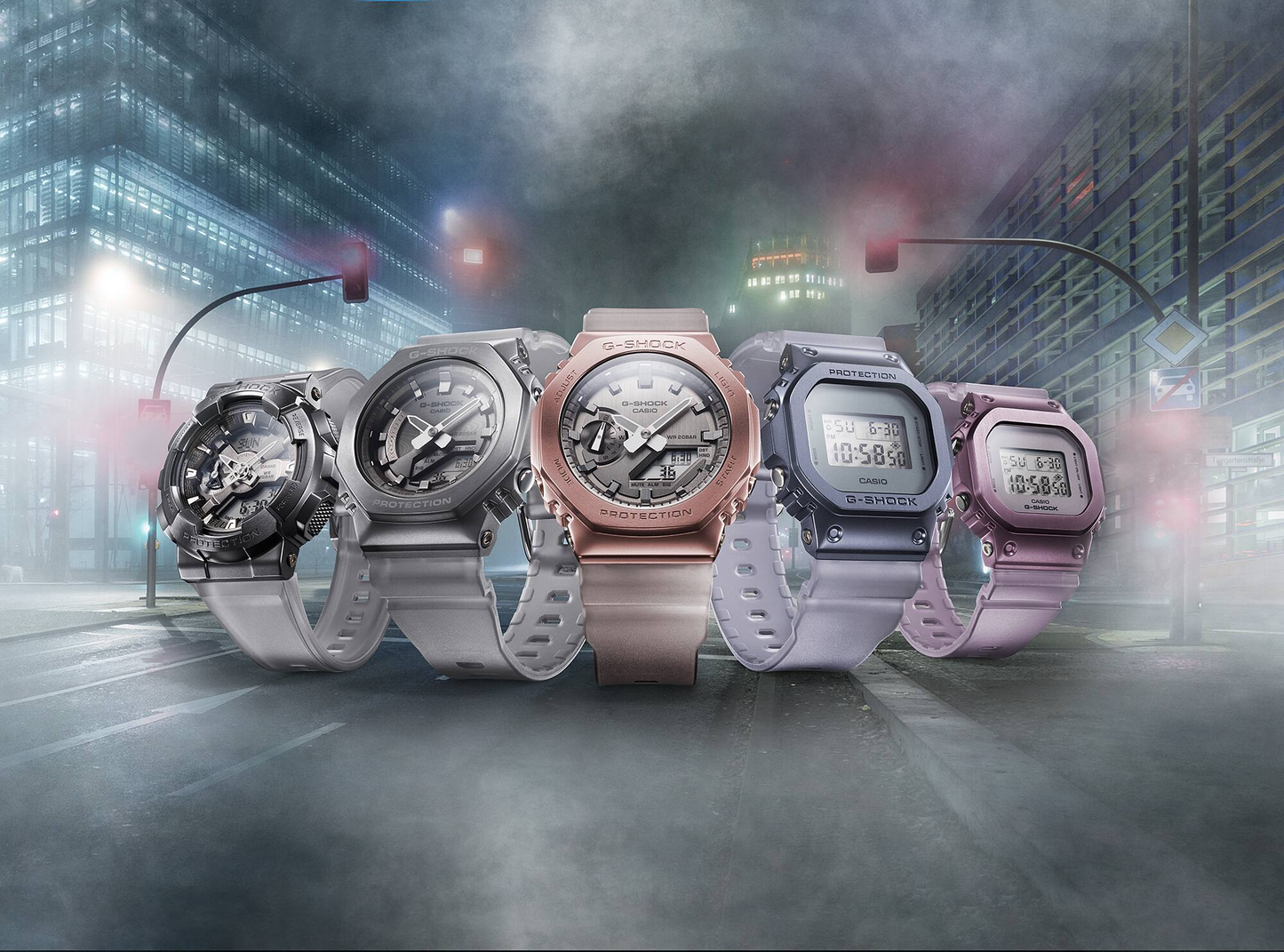 Casio G-Shock GM-S5600MF-6DR Digital Ladies Watch, Purple