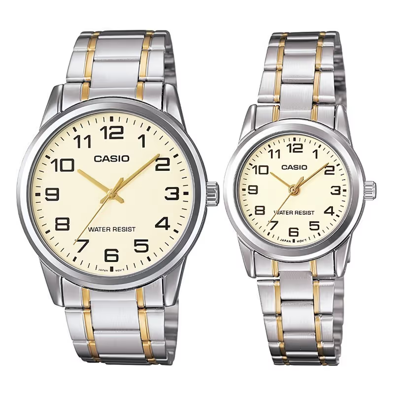 Casio Couple Watch Set – MTP-V001SG-9BUDF & LTP-V001SG-9BUDF (His & Hers)