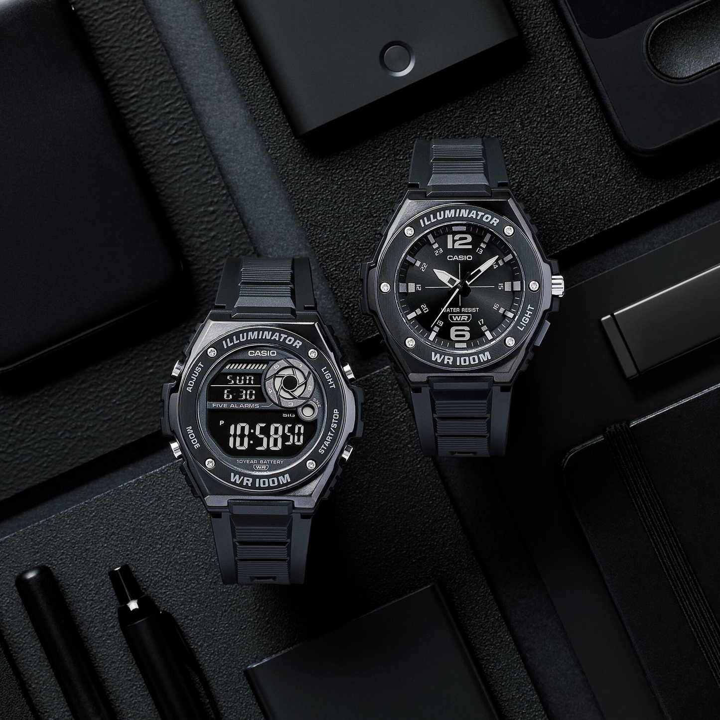 CASIO DIGITAL MENS WATCH MWD-100HB-1BVDF