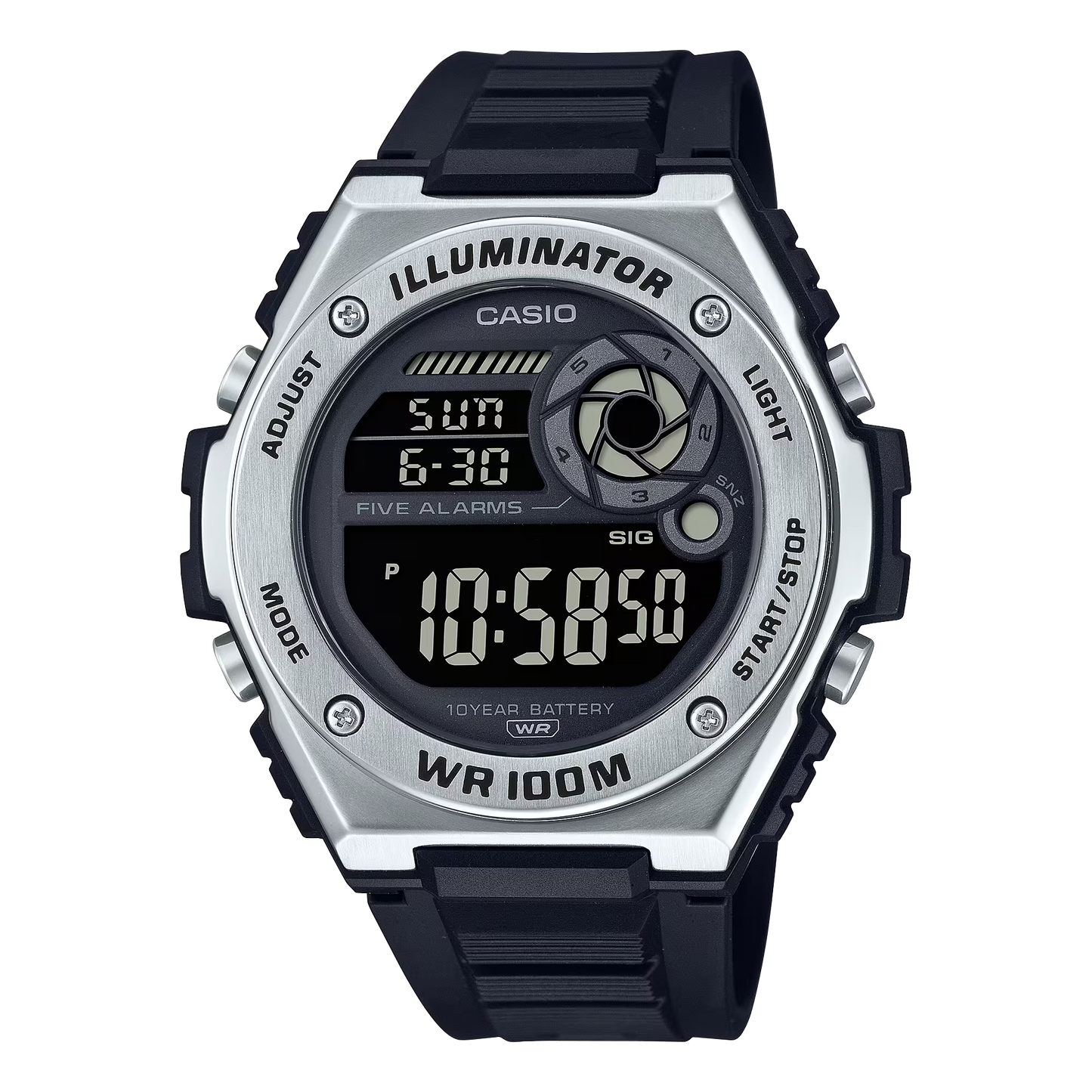 CASIO DIGITAL MENS WATCH MWD-100H-1BVDF