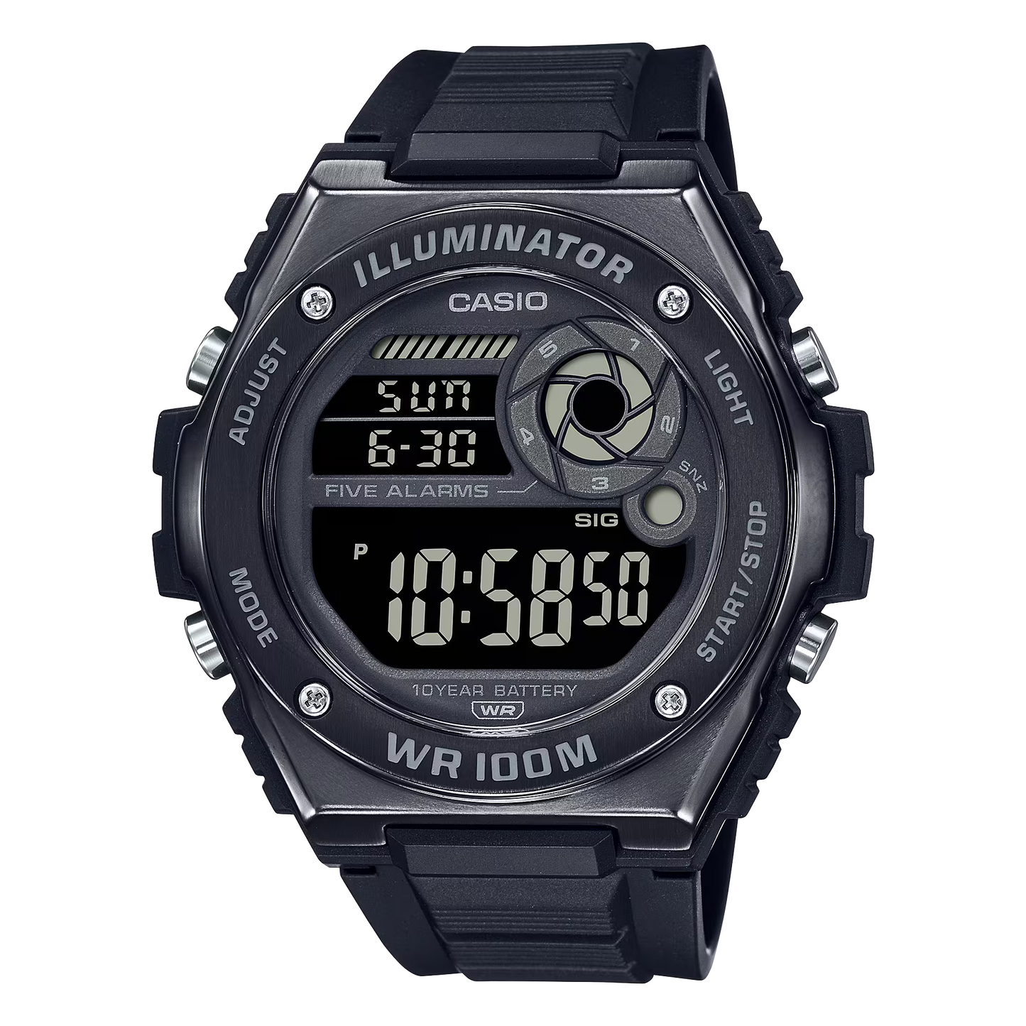 CASIO DIGITAL MENS WATCH MWD-100HB-1BVDF