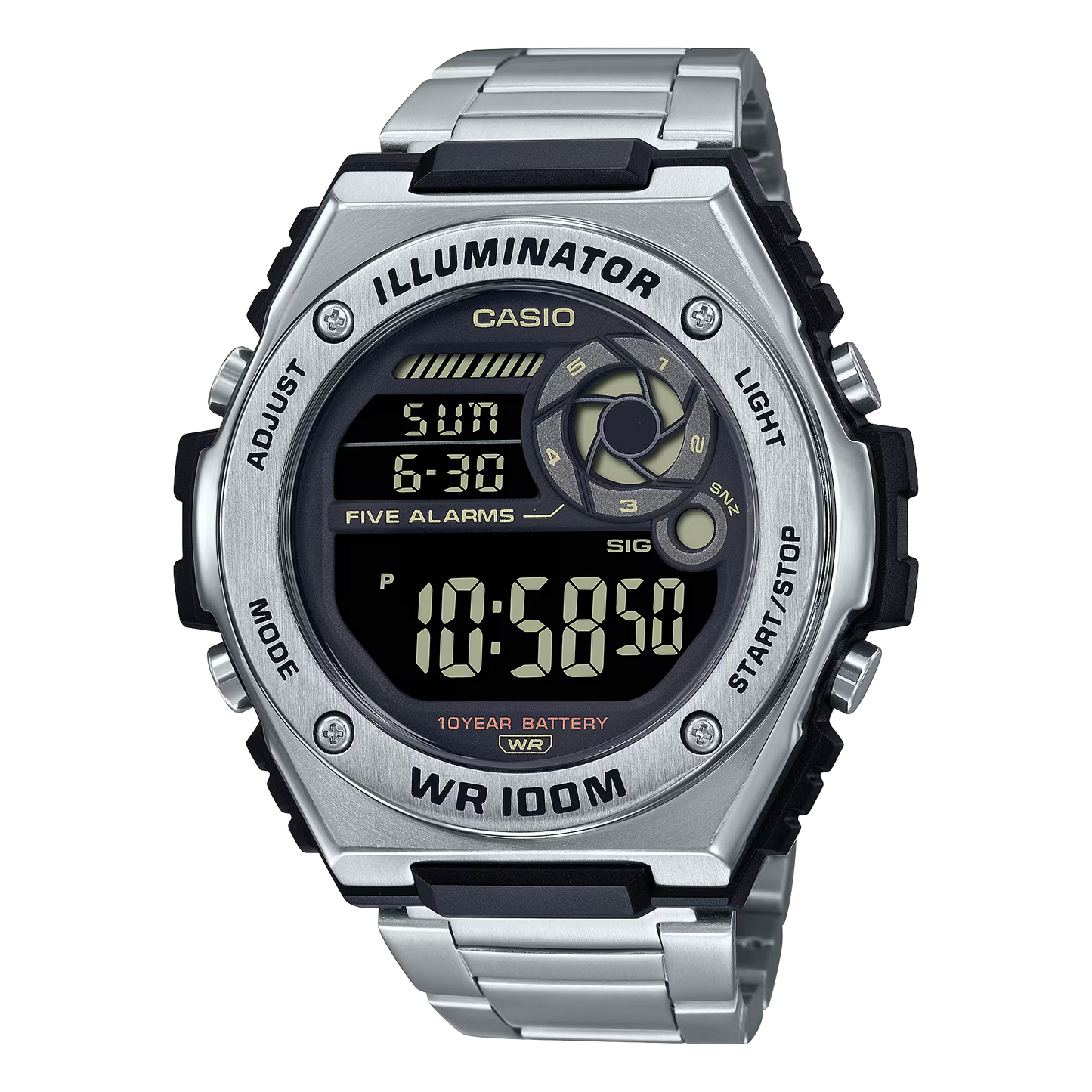 CASIO DIGITAL MENS WATCH MWD-100HD-1BVDF