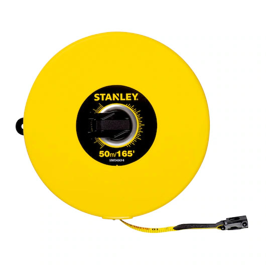 STANLEY CLOSED CASE FIBER GLASS M.TAPE 50MX10MM METRIC