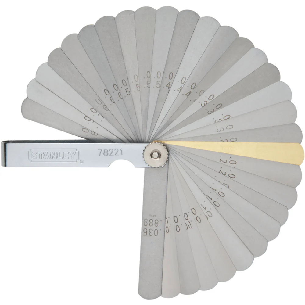 STANLEY COMBINATION FEELER GAUGE 25 BLADES 0.04MM TO 1MM