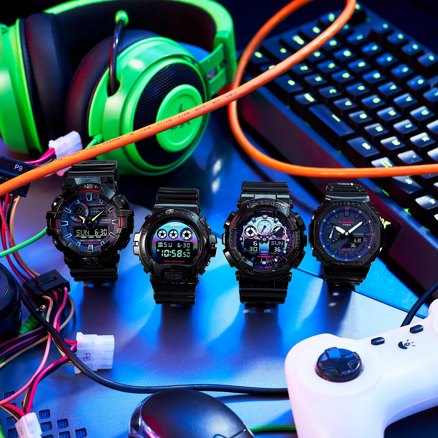 G-SHOCK VIRTUAL RAINBOW RGB MEN CASUAL WATCH GA-700RGB-1ADR