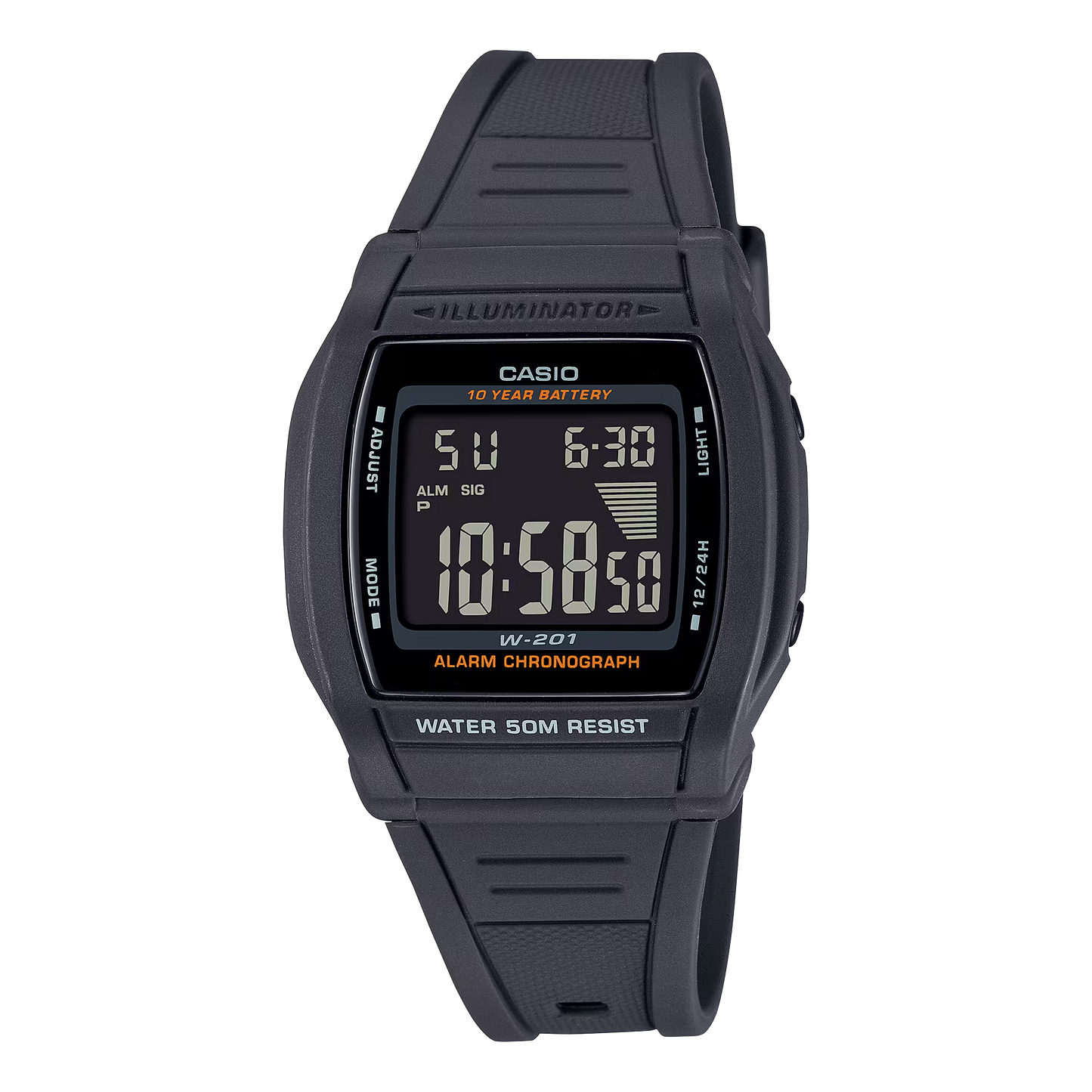 CASIO DIGITAL MENS WATCH W-201-1BVDF