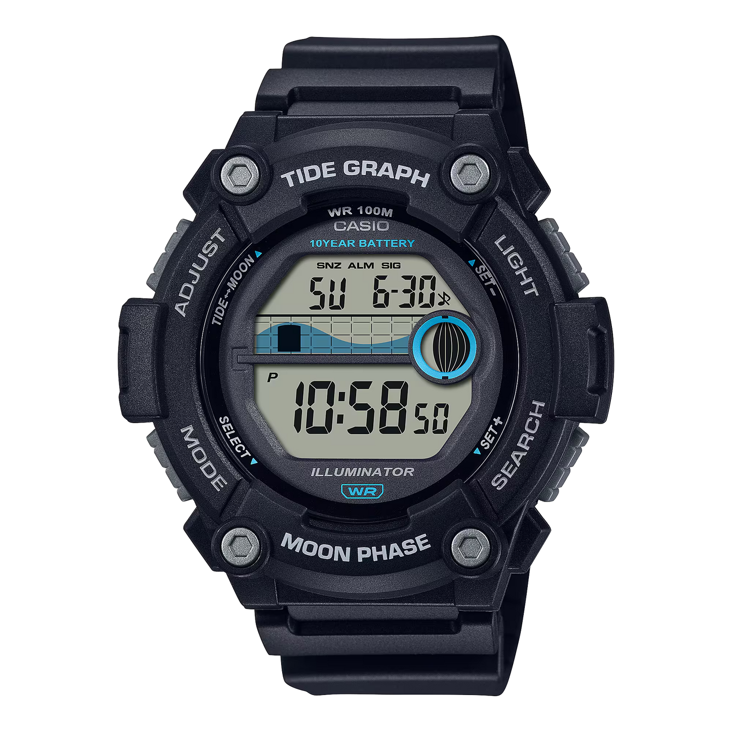 CASIO DIGITAL MENS WATCH WS-1300H-1AVDF