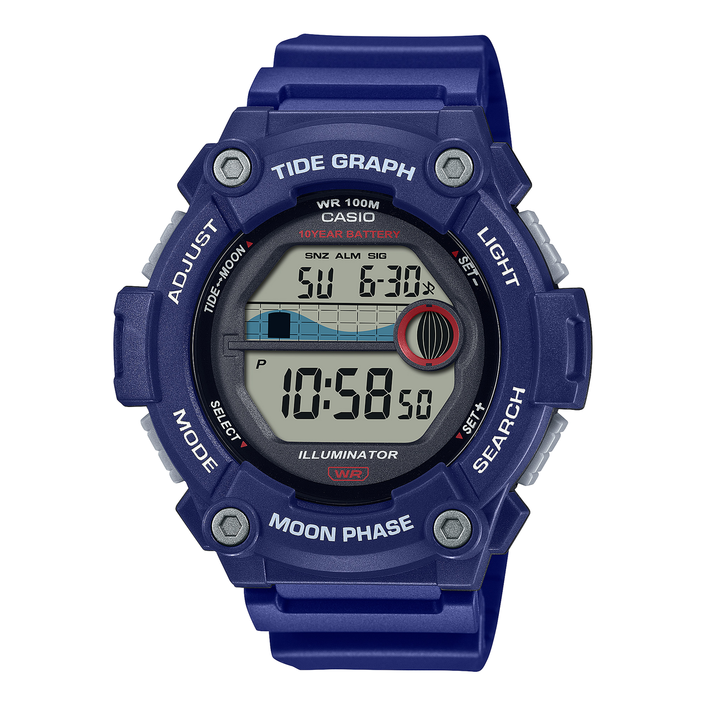 CASIO DIGITAL MENS WATCH WS-1300H-2AVDF