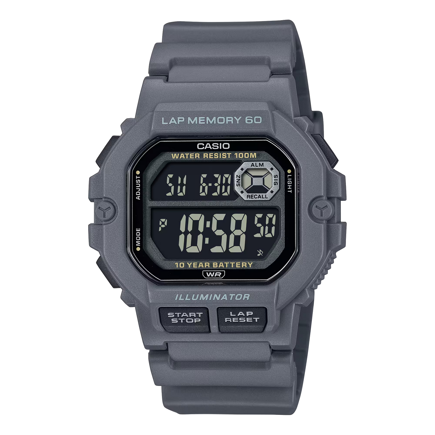 CASIO UNISEX DIGITAL WATCH WS-1400H-8BVDF