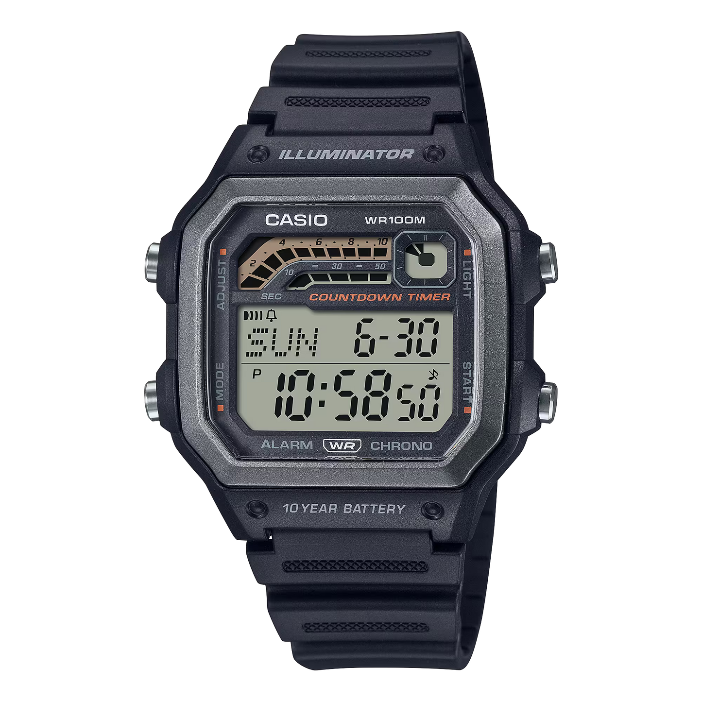 CASIO DIGITAL MENS WATCH WS-1600H-1AVDF