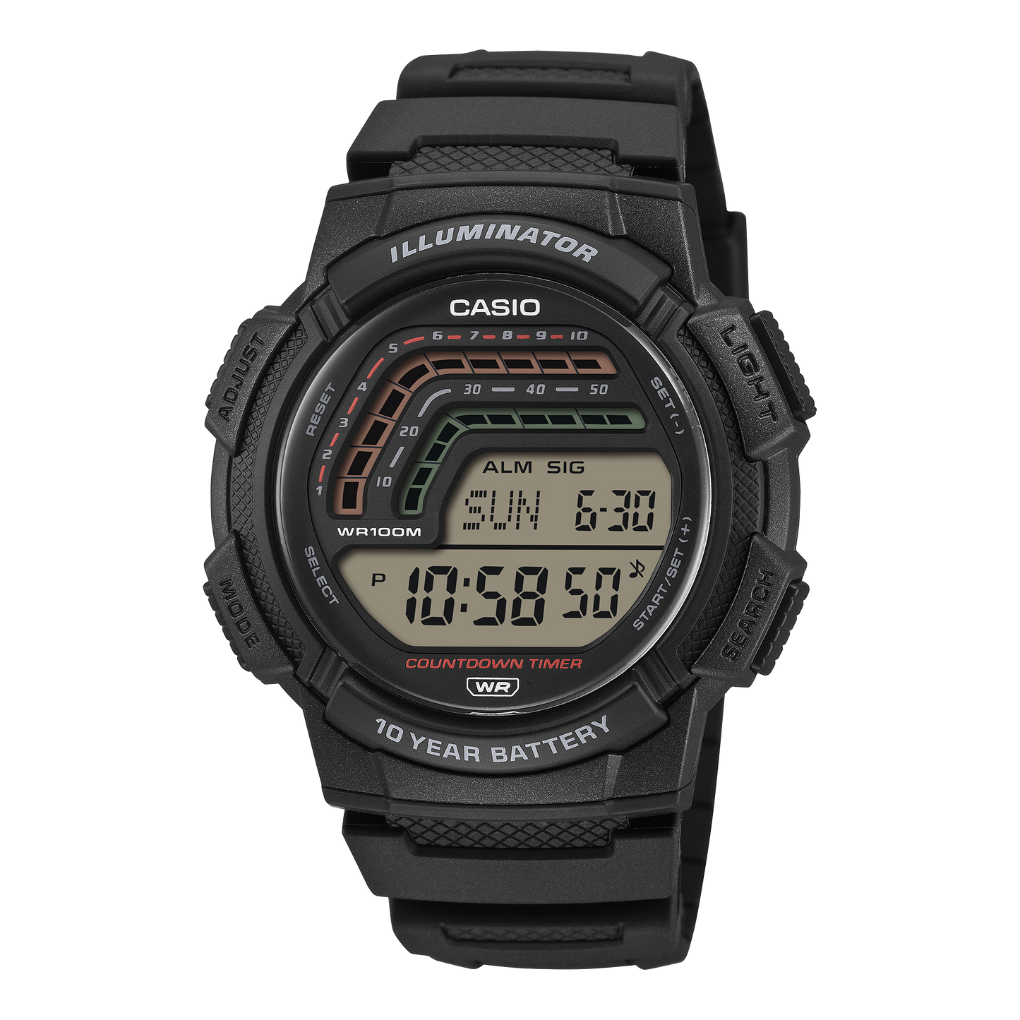 CASIO Digital Men Watch WS-1800-1AVDF