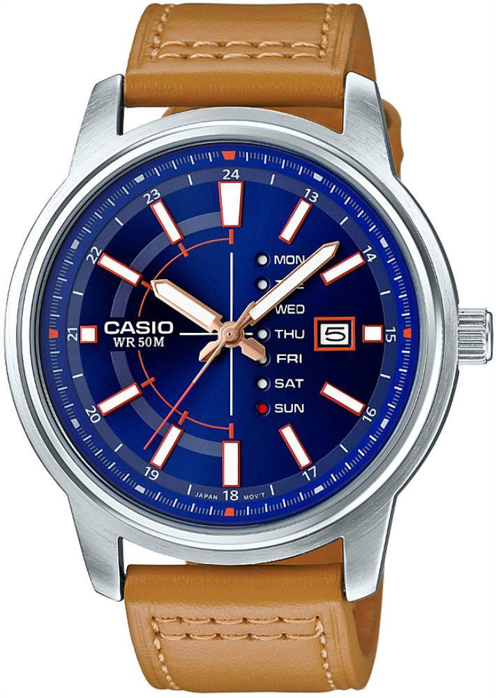 CASIO ANALOG MENS WATCH MTP-E128L-2A2VDF