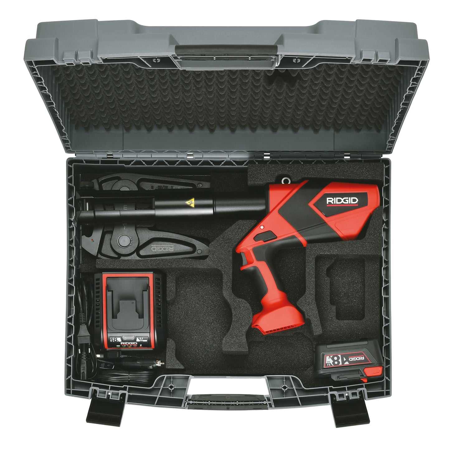 RIDGID RP 352-XL Press Tool Kit (RP 352-XL Tool, 32 kN-XL Actuator, Case, 18V 5.0 Battery and 230V Fast-Charger)