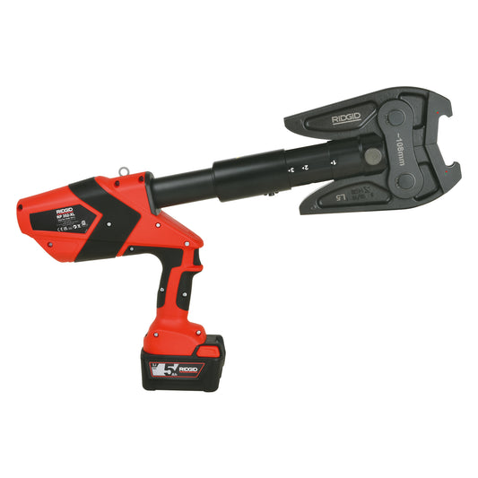 RIDGID RP 352-XL Press Tool Kit (RP 352-XL Tool, 32 kN-XL Actuator, Case, 18V 5.0 Battery and 230V Fast-Charger)