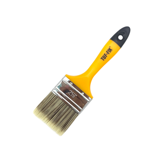 TUF-FIX 25PBBPM PAINT BRUSH – SIZE 2.5 INCH (65 MM), PLASTIC HANDLE, STAINLESS STEEL FERRULE