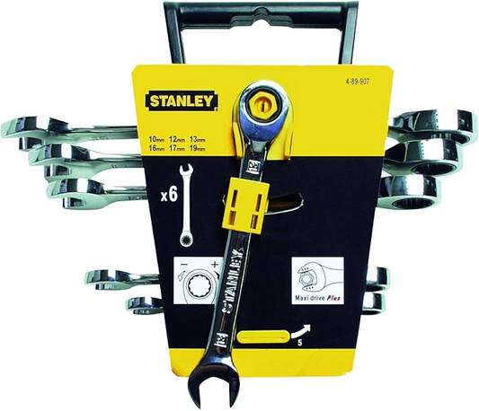 STANLEY SET OF 6 MAXI DRIVE PLUS COMBINATION SPANNERS  10, 12, 13, 16, 17, 19 MM