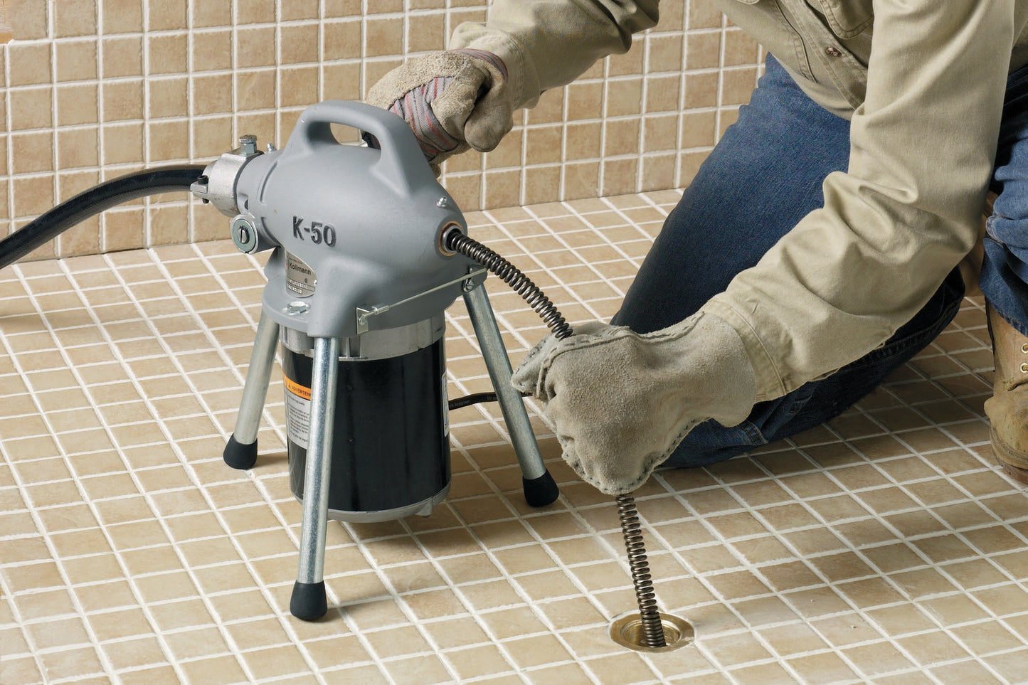 RIDGID Machine, with A-17-A Adapter, A-17-B Adapter, A-30 Cable Kit