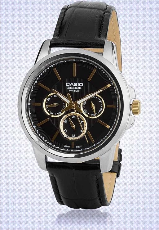 CASIO ANALOG MENS WATCH BEM-307BL-1A1VDF