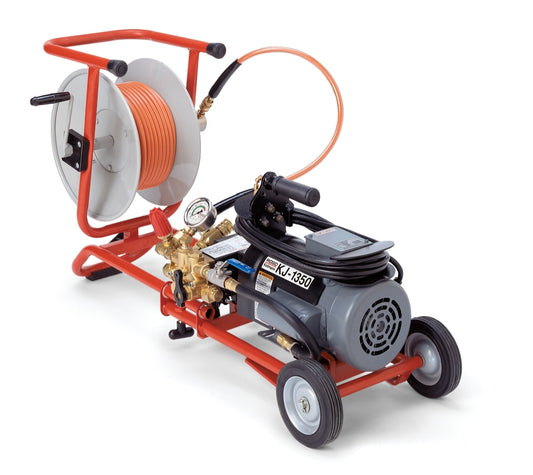 RIDGID KJ-1350 Jetter with Dual Pulse: H-21, H-22, and H-24 1/8" NPT Nozzles, 50' x 1/8" (15.2 m x 3.2 mm) Sink Trap Hose, Nylon Storage Bag, Nozzle Cleaning Tool