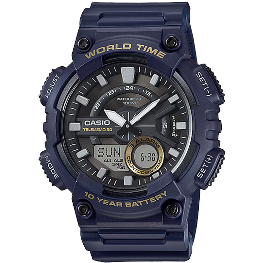 CASIO ANALOG-DIGITAL MEN WATCH AEQ-110W-2AVDF