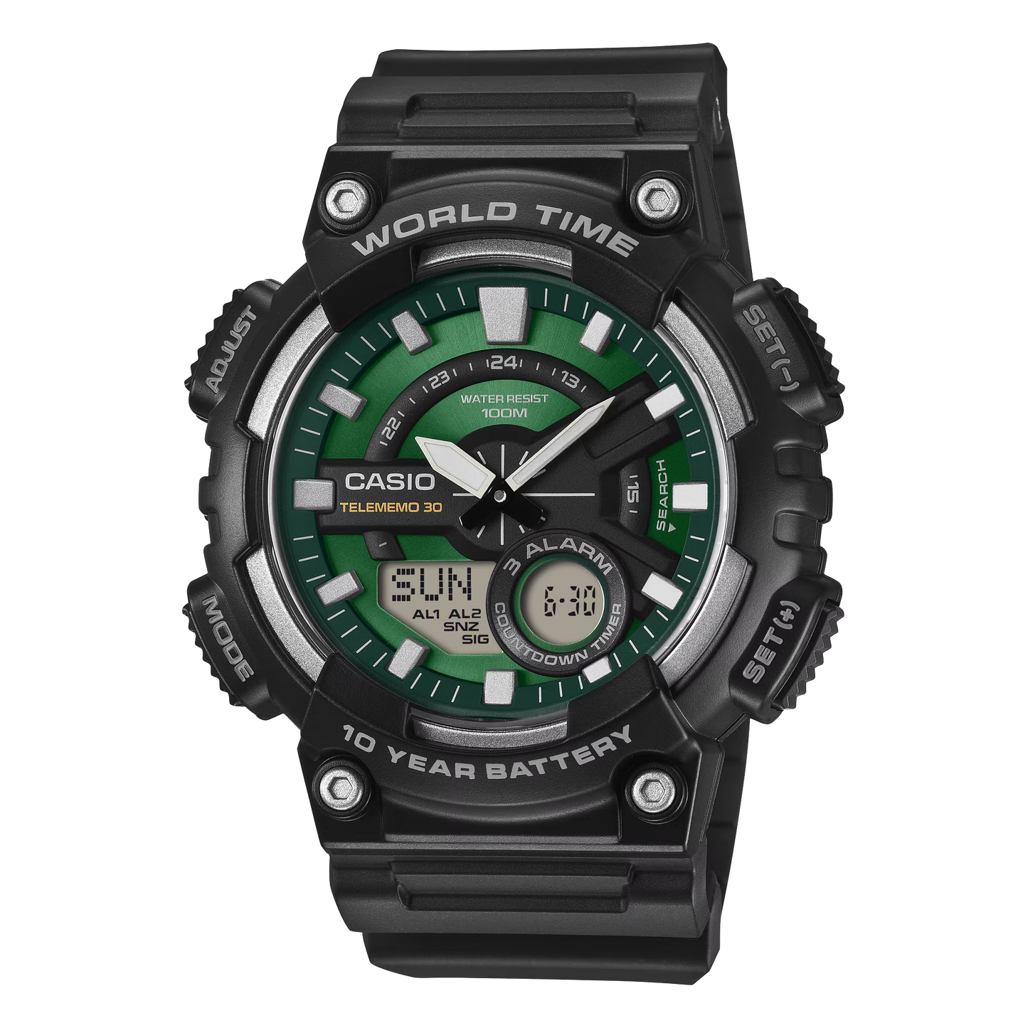 CASIO ANALOG DIGITAL MENS WATCH AEQ-110W-3A2VDF