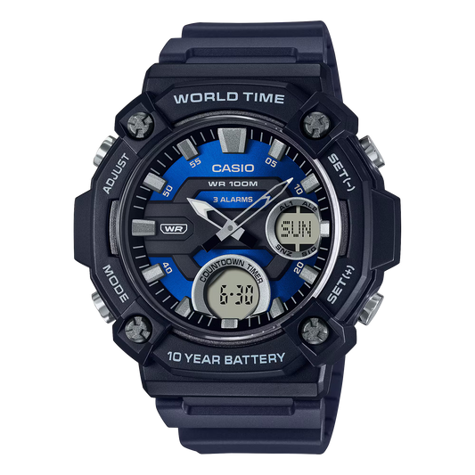 CASIO ANALOG-DIGITAL MENS WATCH AEQ-120W-2AVDF