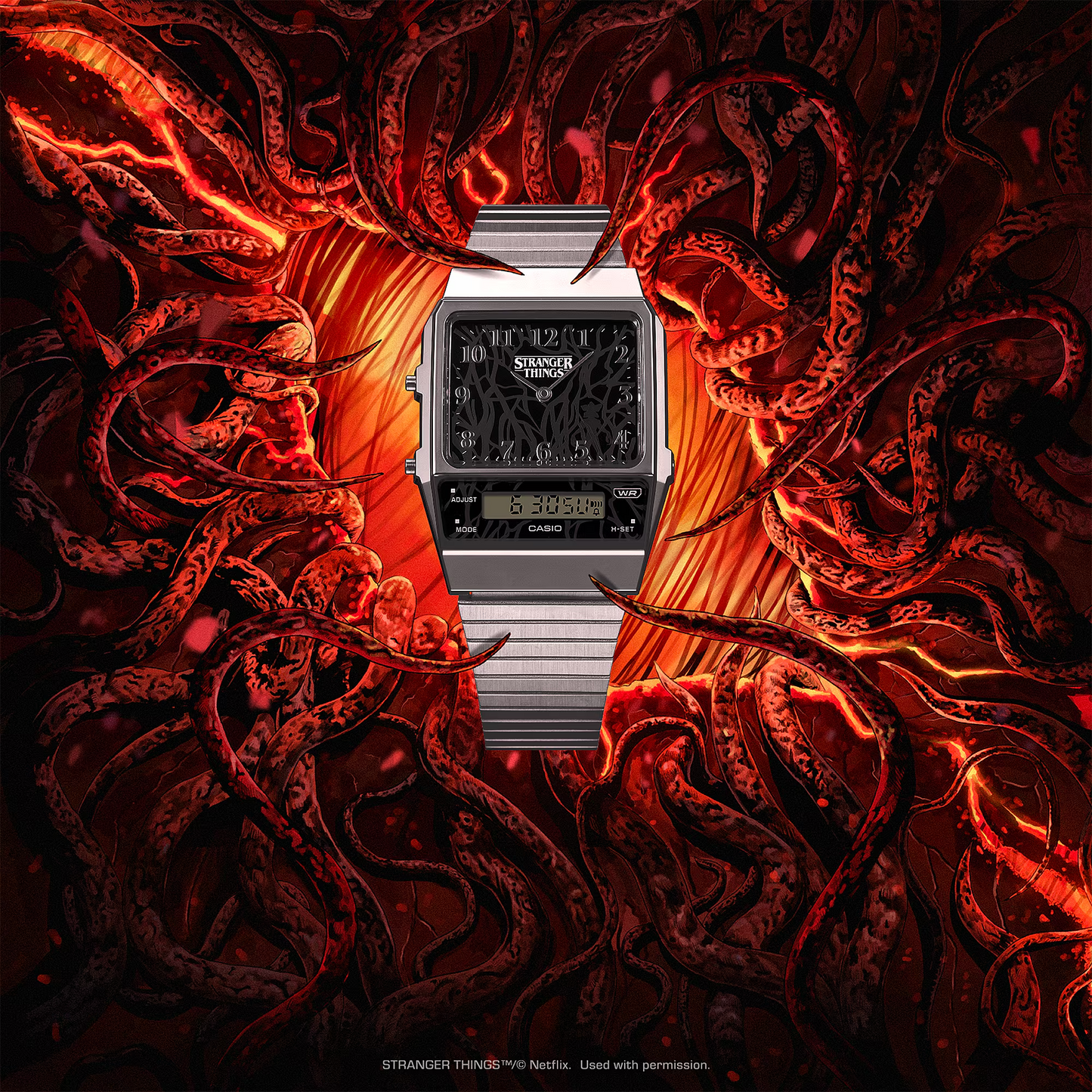 CASIO Vintage Stranger Things Collaboration Model AQ-800EST-1ADR