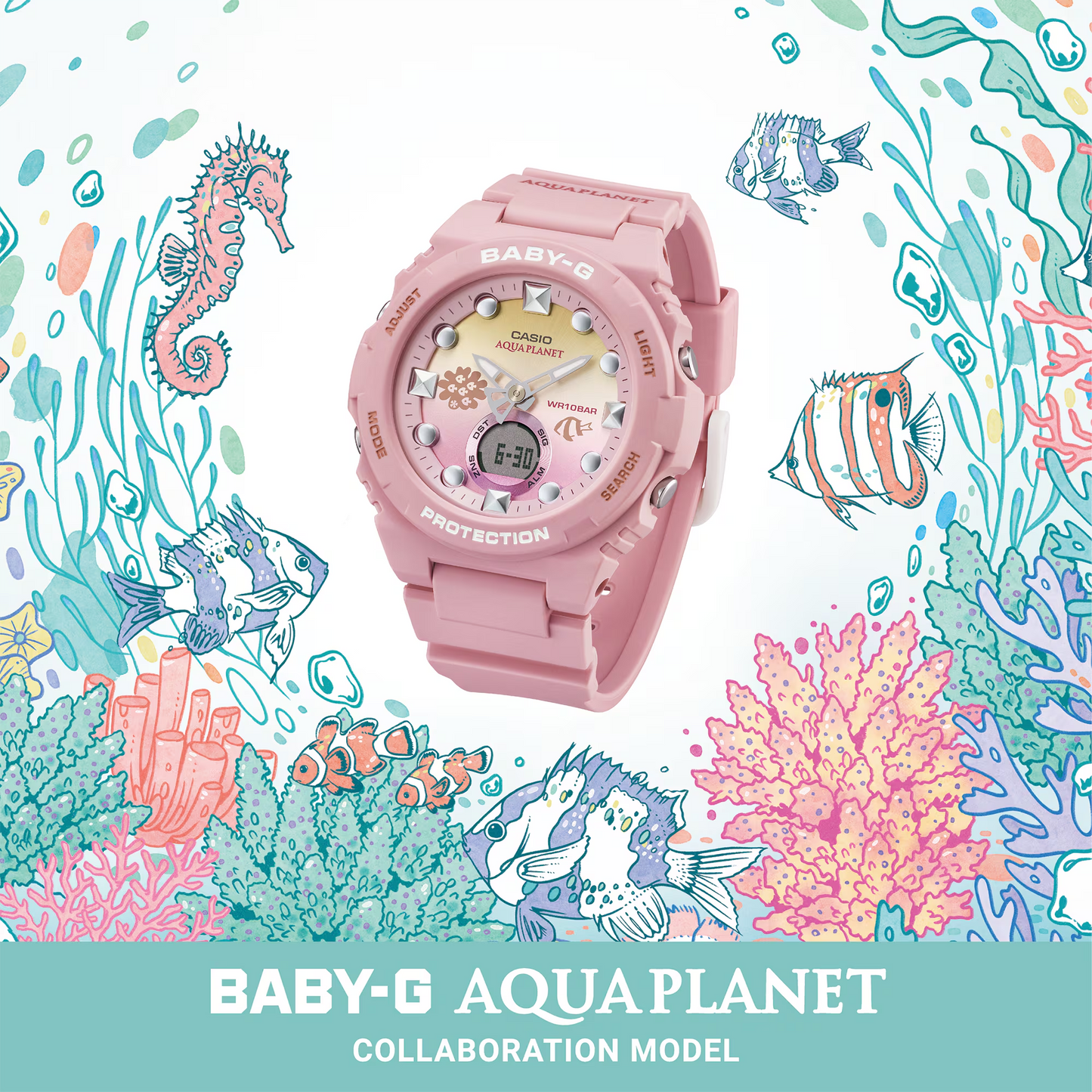 Casio Baby-G BGA-320AQ-4ADR Analog Digital Women's Watch Pink