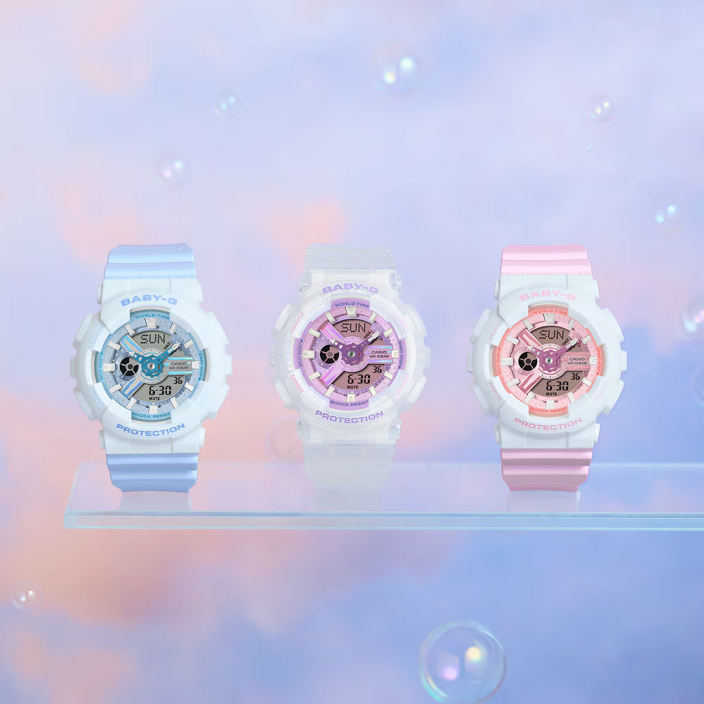 BABY-G Digital Analog Women Casual Watch BA-110PD-2ADR