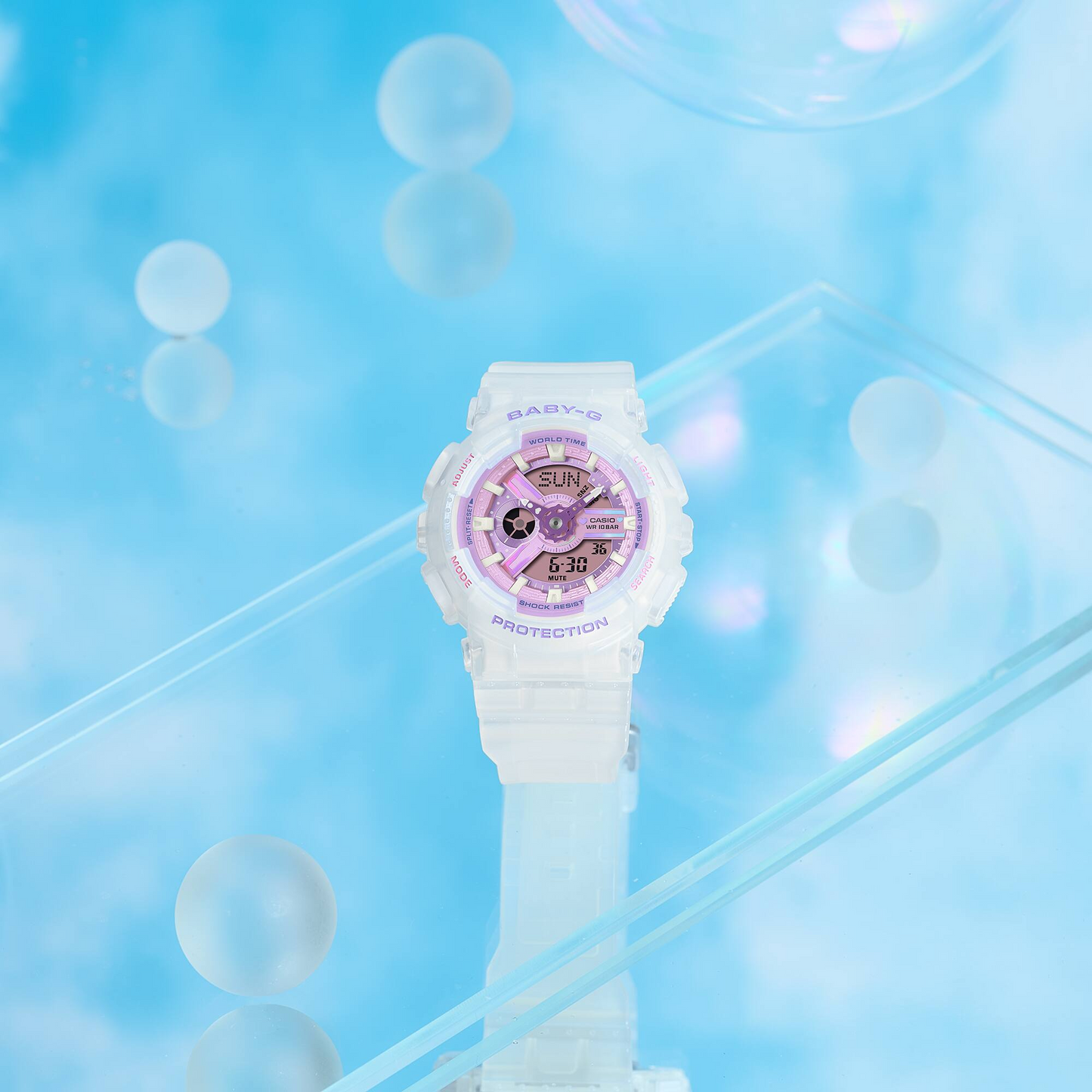 BABY-G Digital Analog Women Casual Watch BA-110PS-7ADR