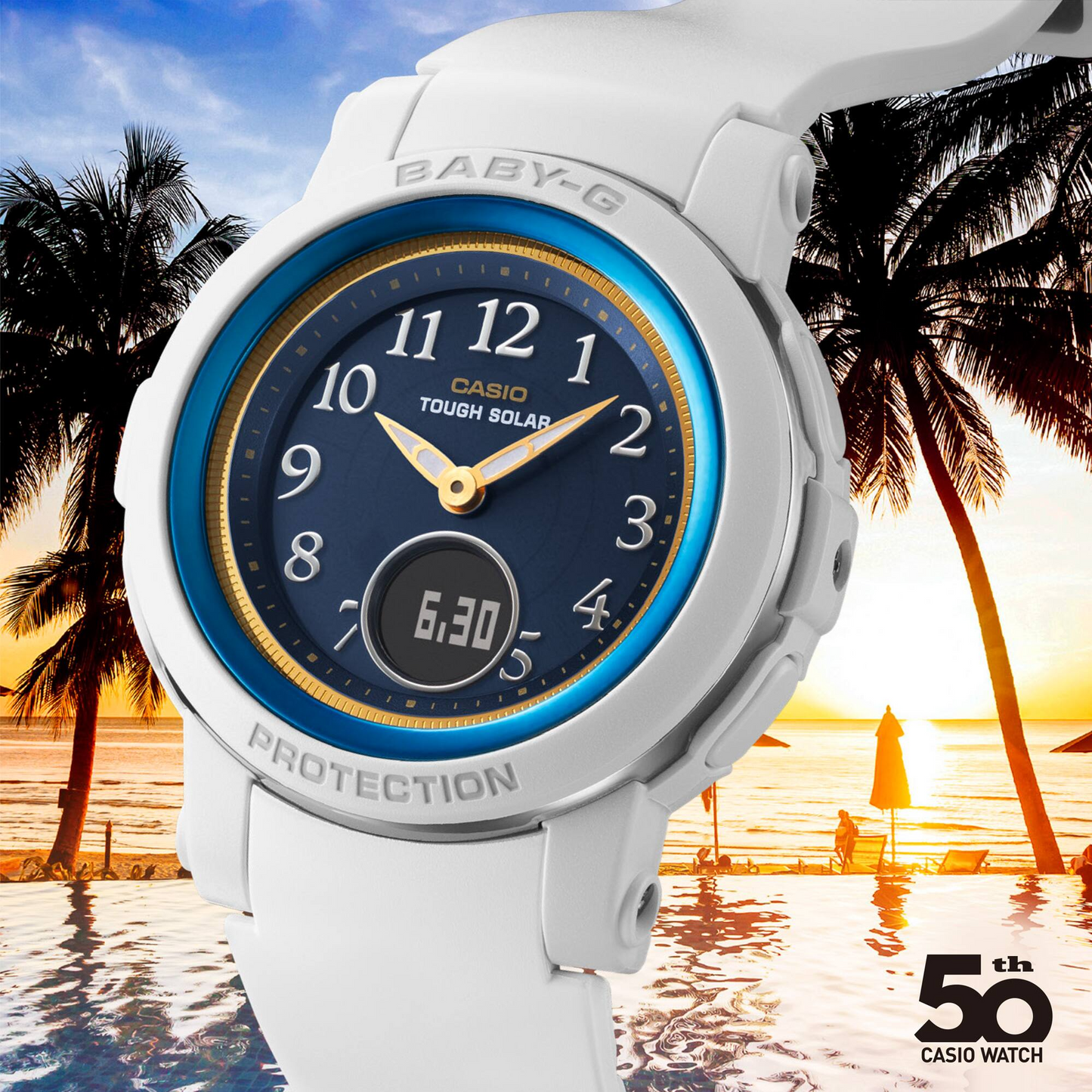 BABY-G WOMEN'S BGA-S290SS-2ADR 50TH ANNIVERSARY WATCH