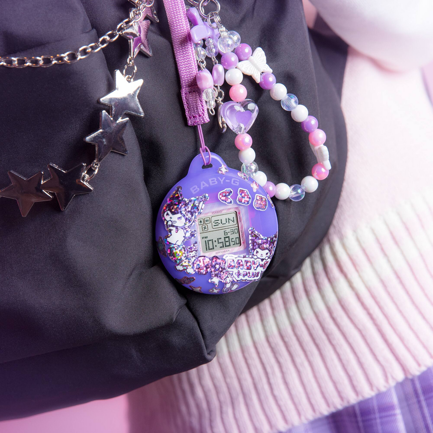 BABY-G + Plus Case Holder Set Kuromi Collaboration Model BGD-10KKM-1DR