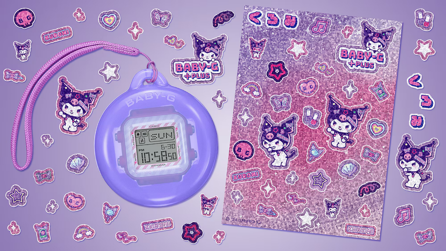 BABY-G + Plus Case Holder Set Kuromi Collaboration Model BGD-10KKM-1DR