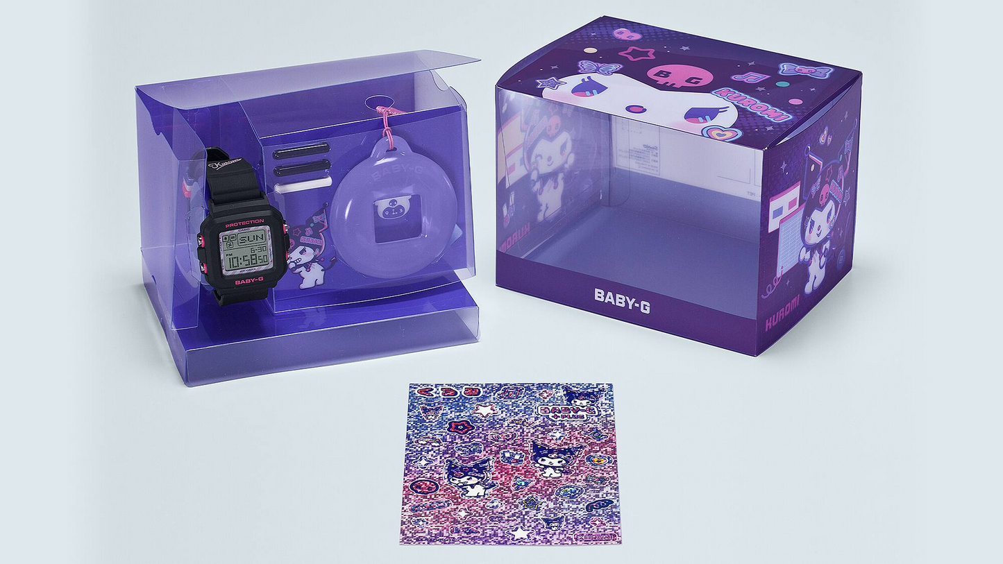 BABY-G + Plus Case Holder Set Kuromi Collaboration Model BGD-10KKM-1DR