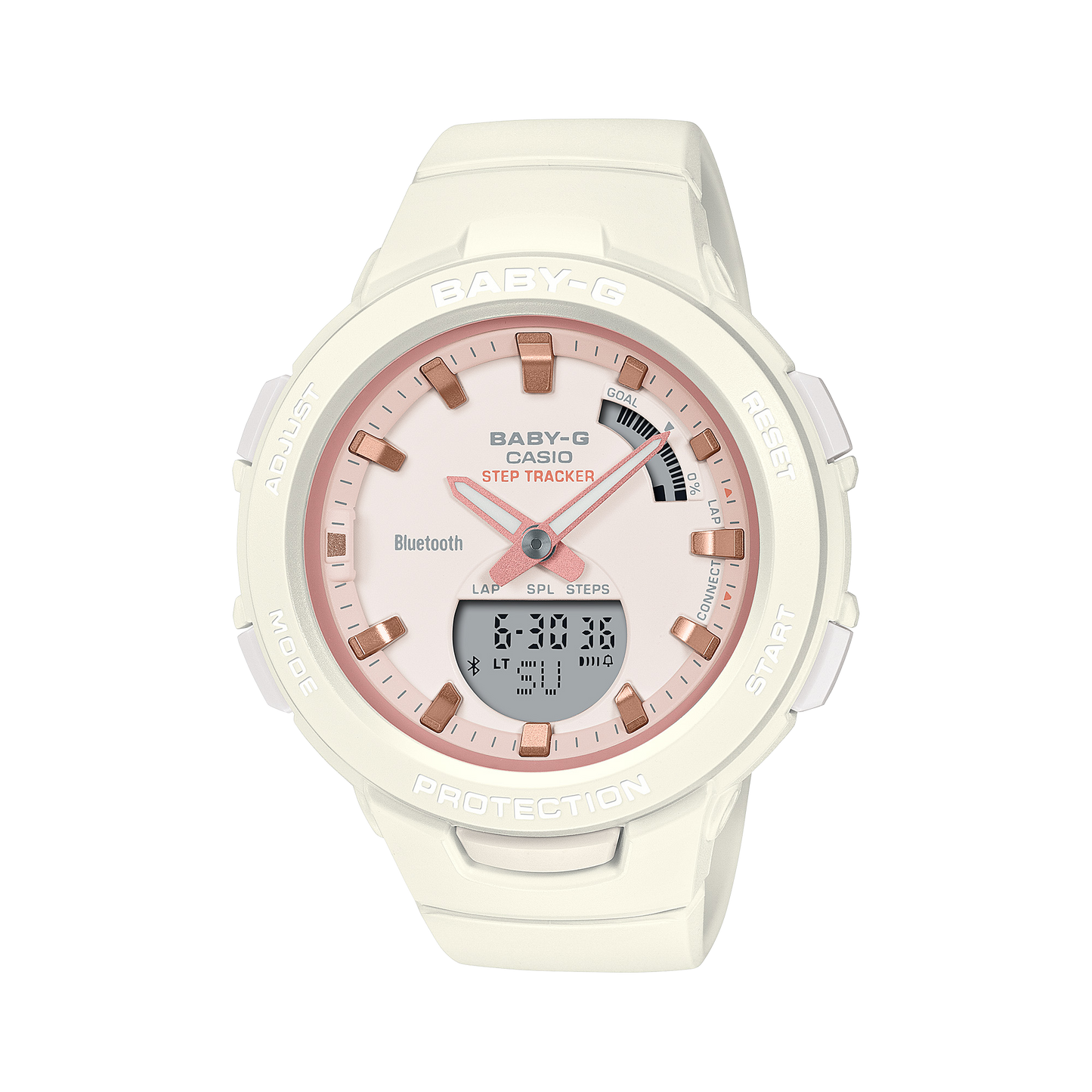 Casio BSA-B100CS-7ADR Baby-G Women Watch, White