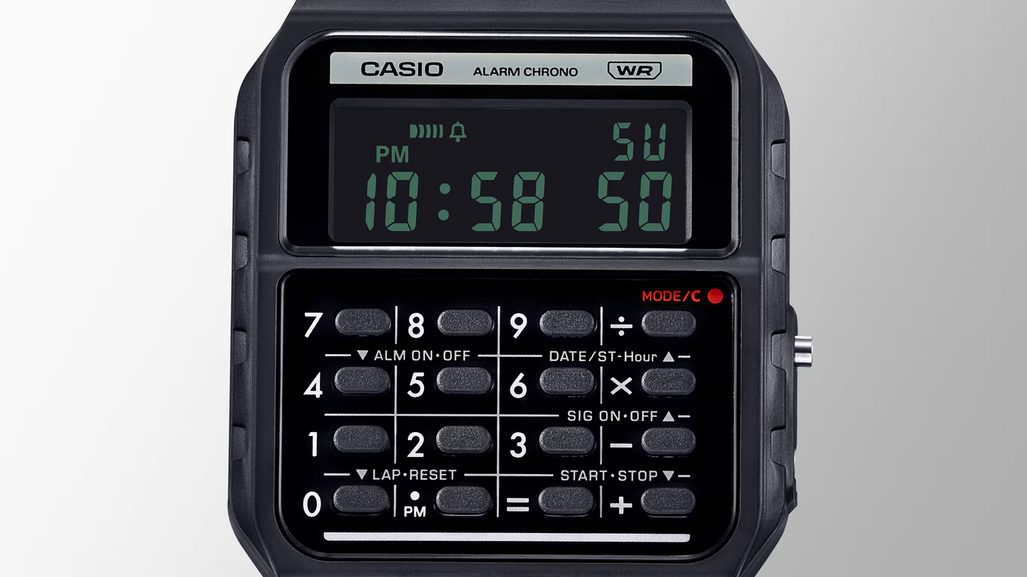 CASIO VINTAGE Databank Calculator UNISEX WATCH CA-53WB-1BDF