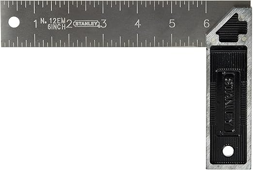 STANLEY Try Square Cast Zinc Handle (Professional Squares) 150MM (6")