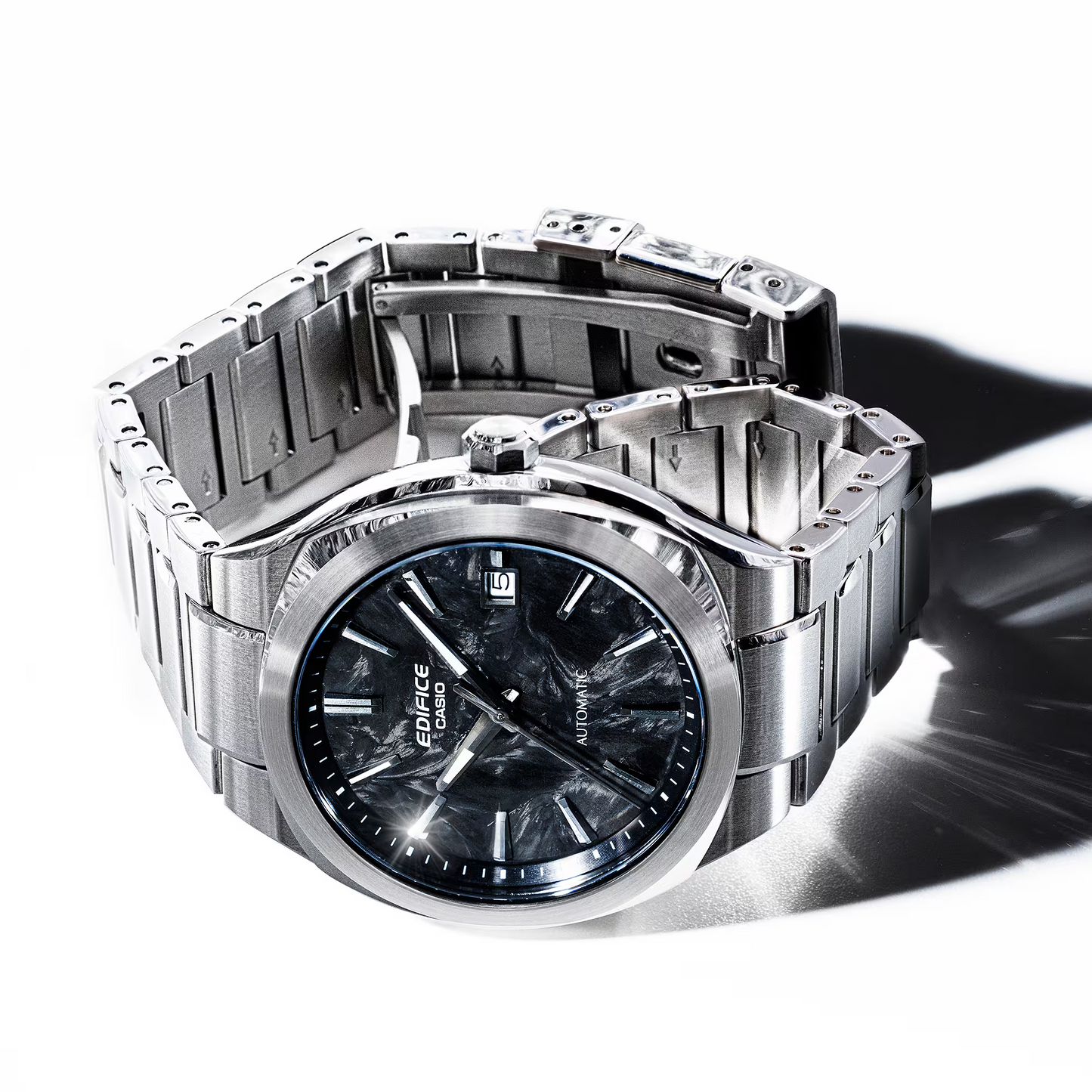 EDIFICE EFK-200CD-1ADR FORGED CARBON MECHANICAL AUTOMATIC MENS WATCH