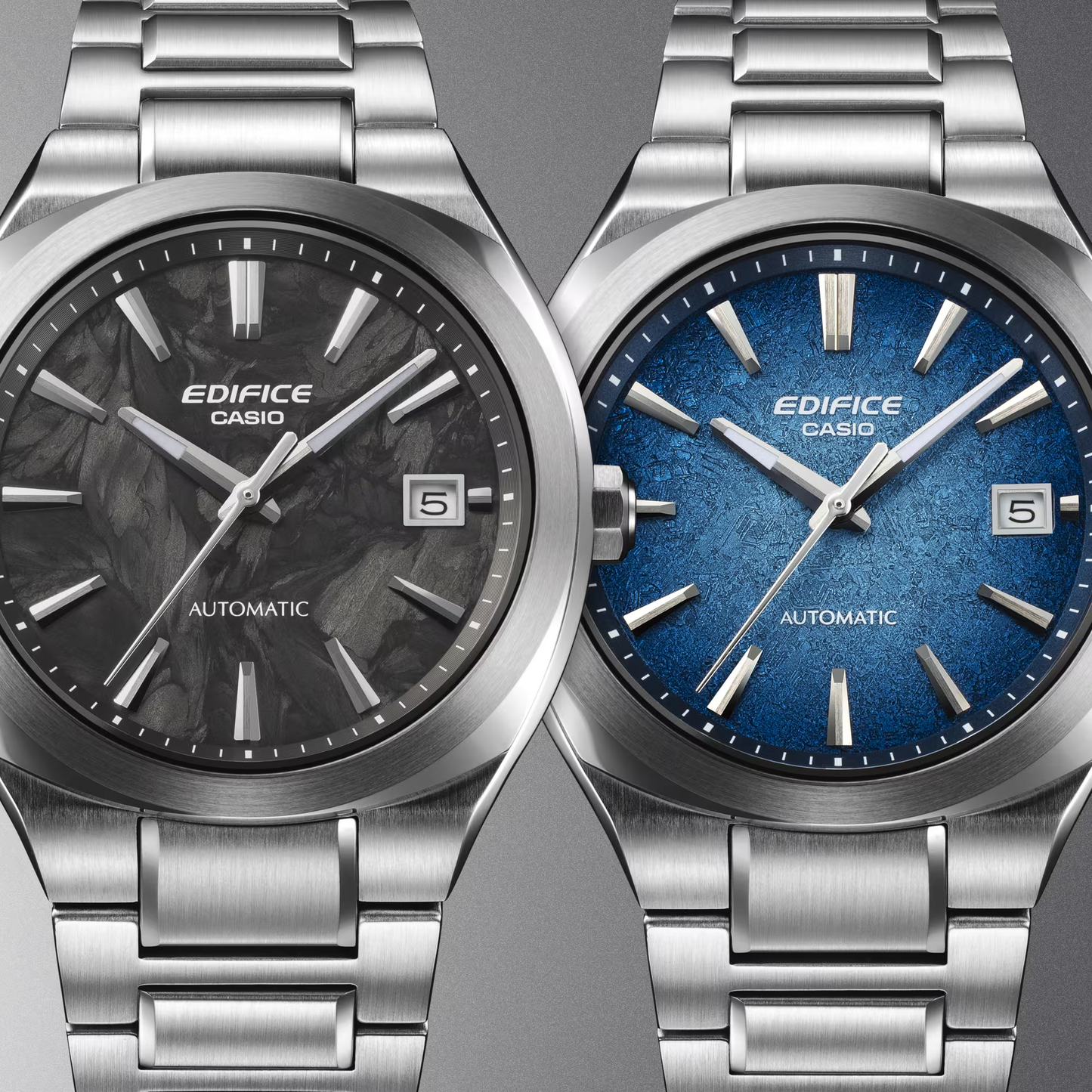 EDIFICE EFK-200CD-1ADR FORGED CARBON MECHANICAL AUTOMATIC MENS WATCH