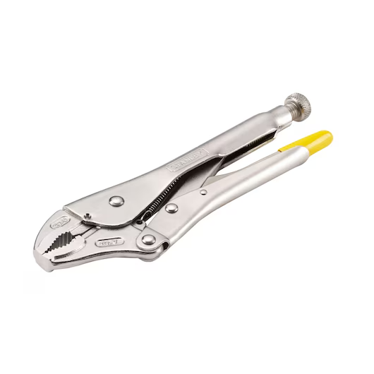 STANLEY CURVED JAW LOCKING PLIERS WITH BI-MATERIAL HANDLE-250MM