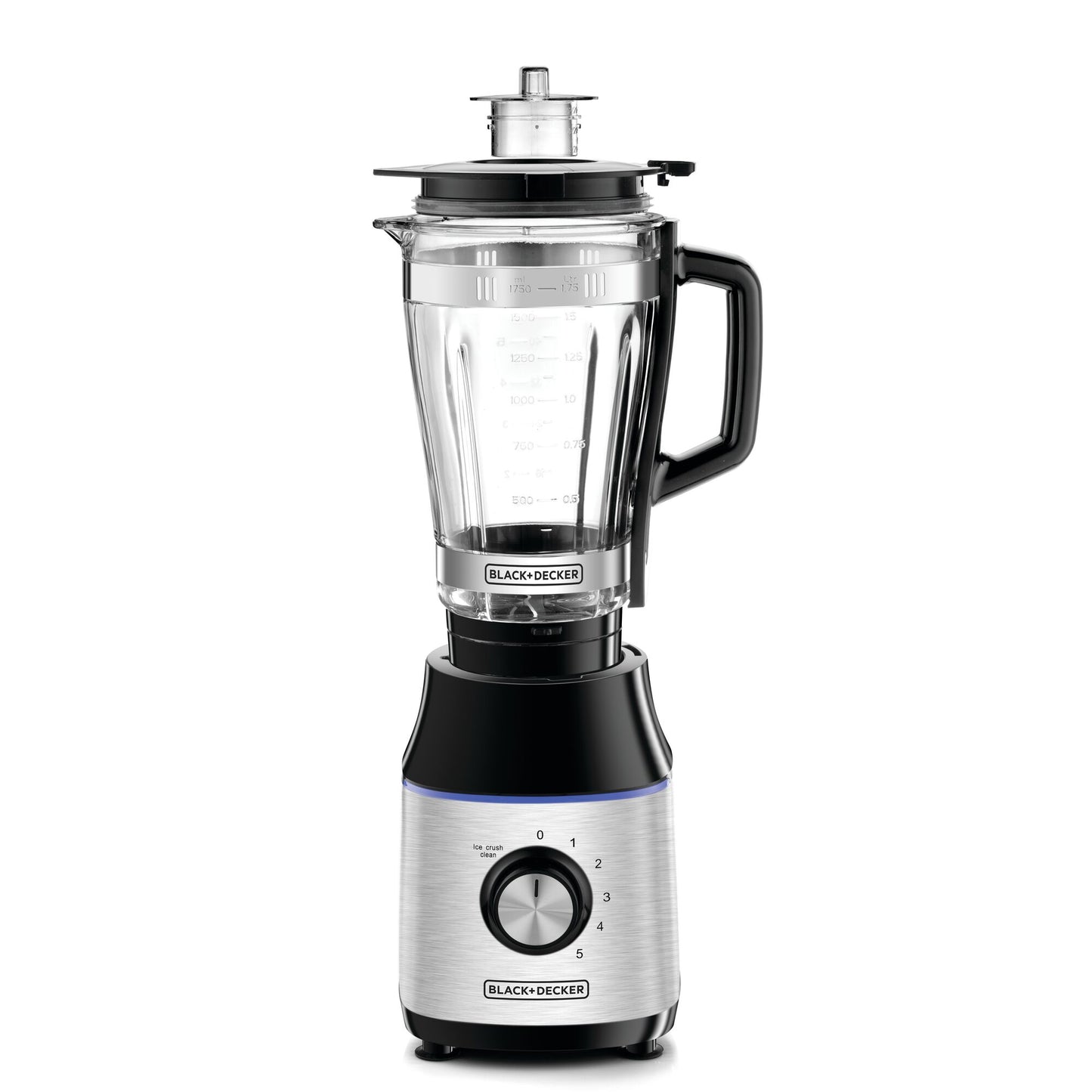 BLACK & DECKER 700W High Speed Premium Blender with Glass Jar Black/Silver BX650G-B5