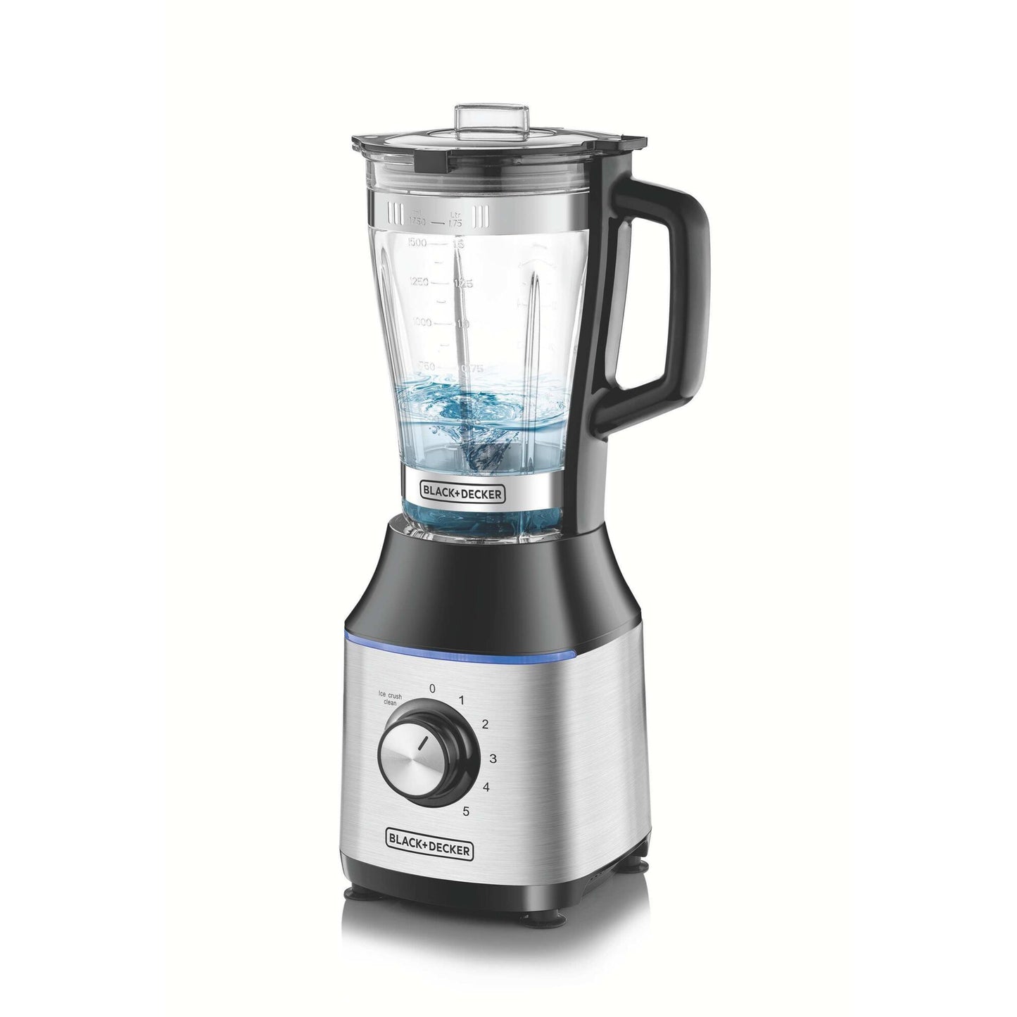 BLACK & DECKER 700W High Speed Premium Blender with Glass Jar Black/Silver BX650G-B5