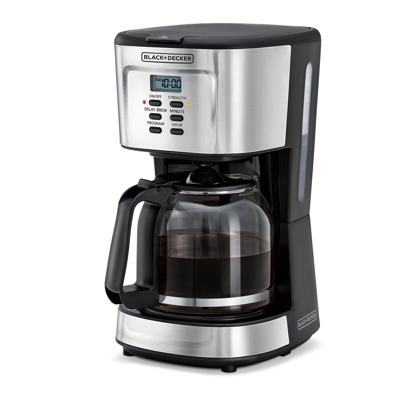 BLACK & DECKER 900W 12 Cup 24 Hours Programmable Coffee Maker With 1.5L Glass Carafe And Keep Warm Feature For Drip Coffee And Espresso, Black - Dcm85-B5