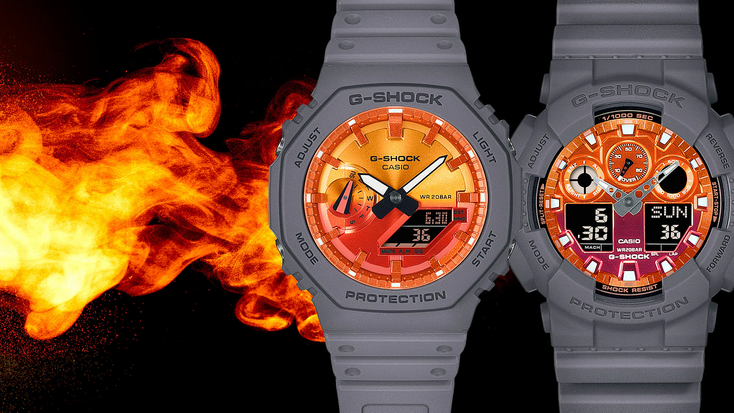 G-SHOCK ANALOG-DIGITAL MEN WATCH GA-100FL-8ADR